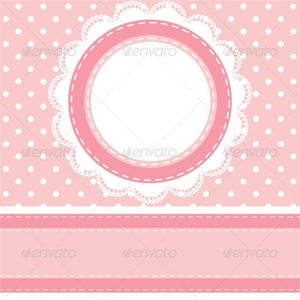 Baby Shower Card With Polka Dot Background Background Decorative