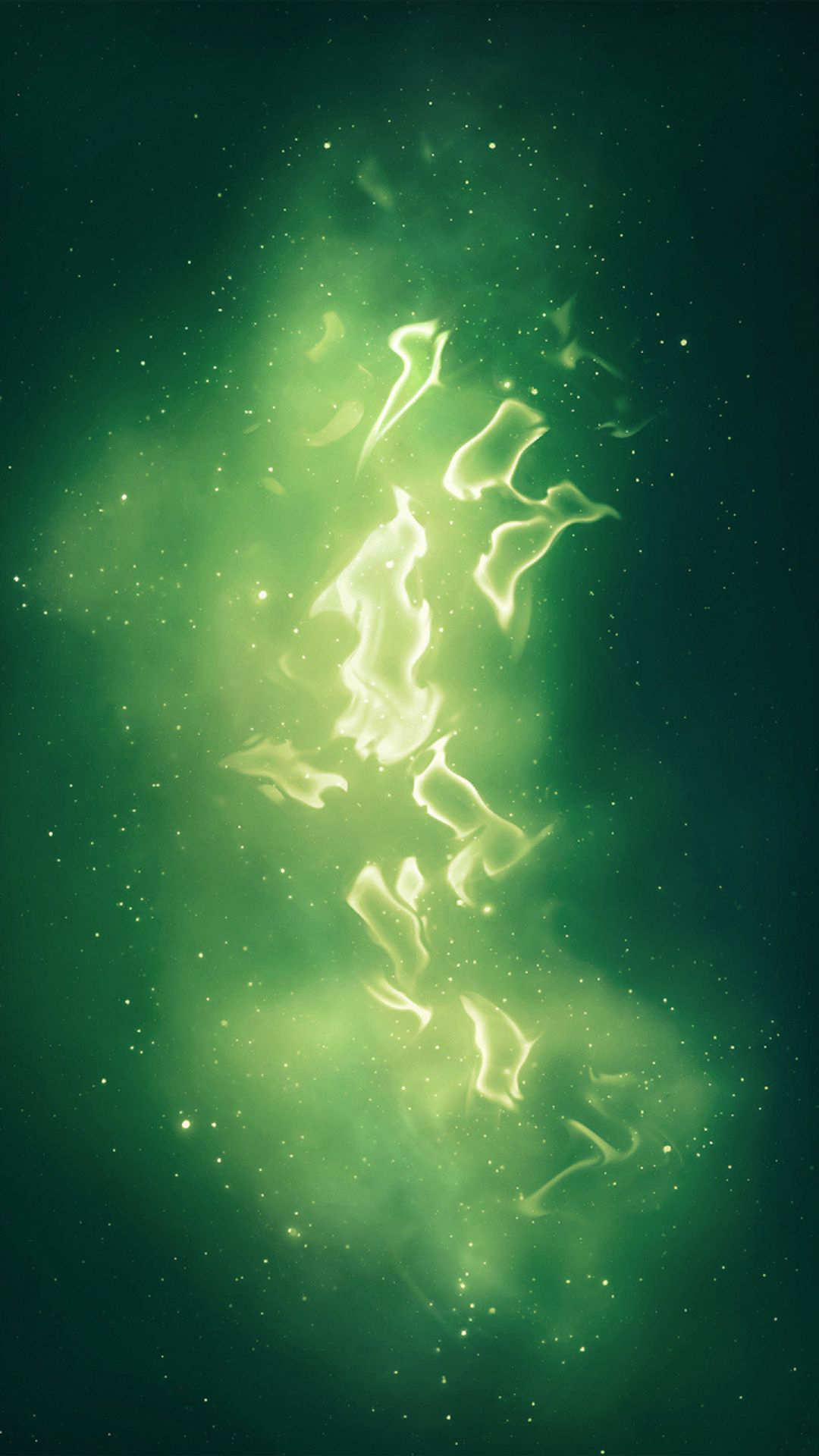 Abstract Green Galaxy Android Wallpaper