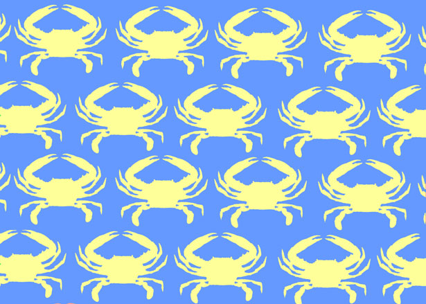 Blue Yellow Crab Background Stock Photo Public Domain