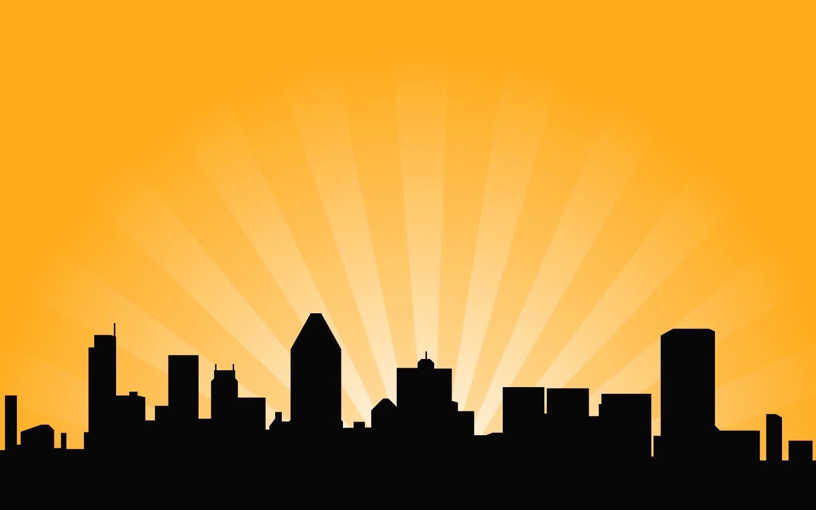 Orange Background City Skyline Clipart   Cliparts and