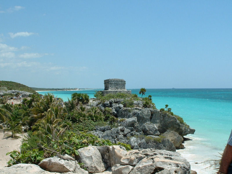 Archaeological Site Located On The Caribbean Coast Of Mexico