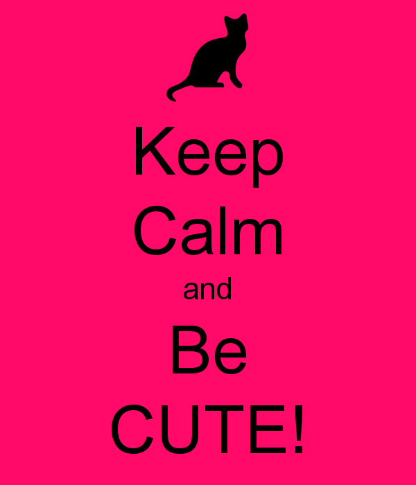 Keep Calm And Be Cute Carry On Image Generator