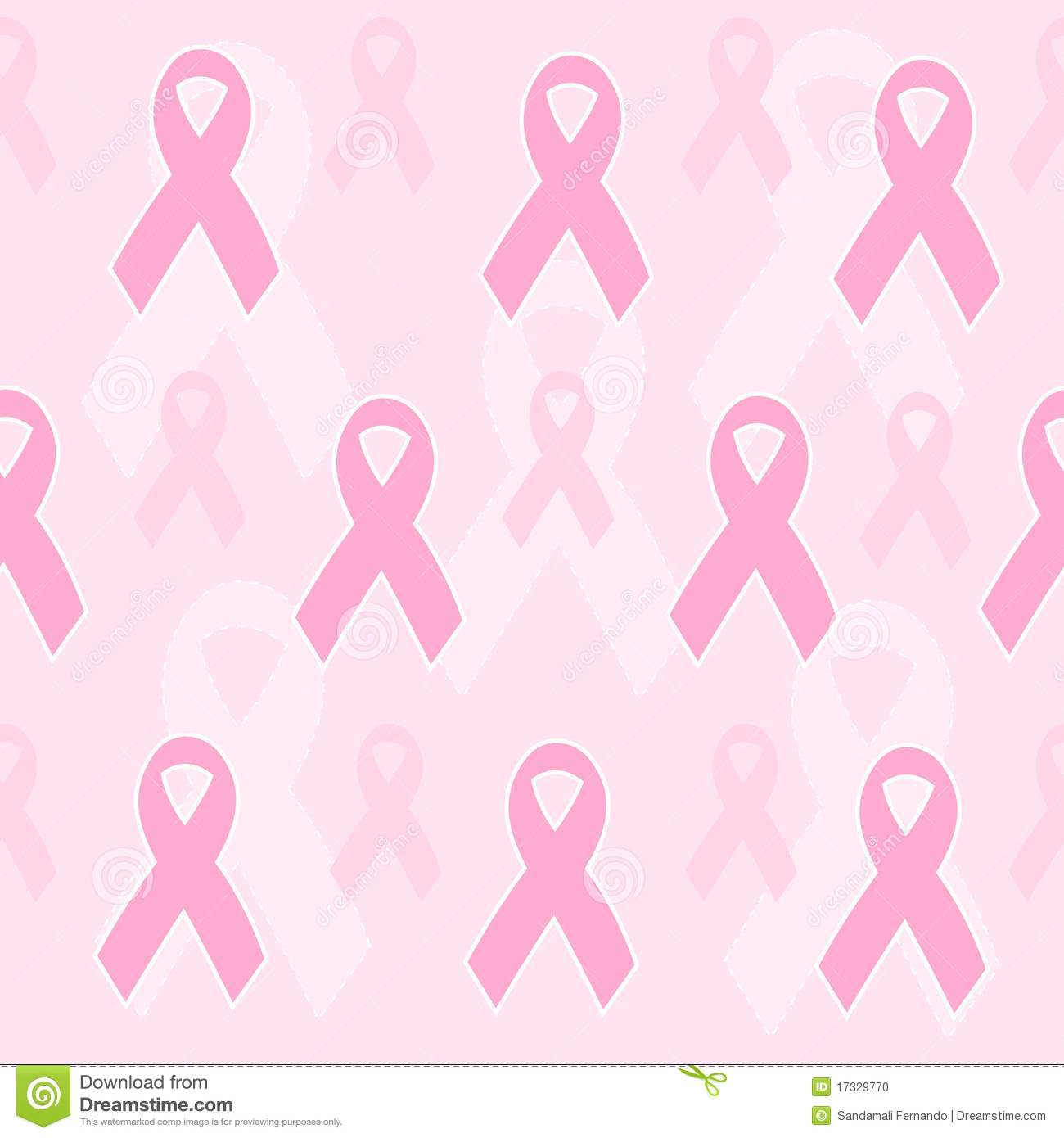 Breast Cancer Pink Ribbon Black Background
