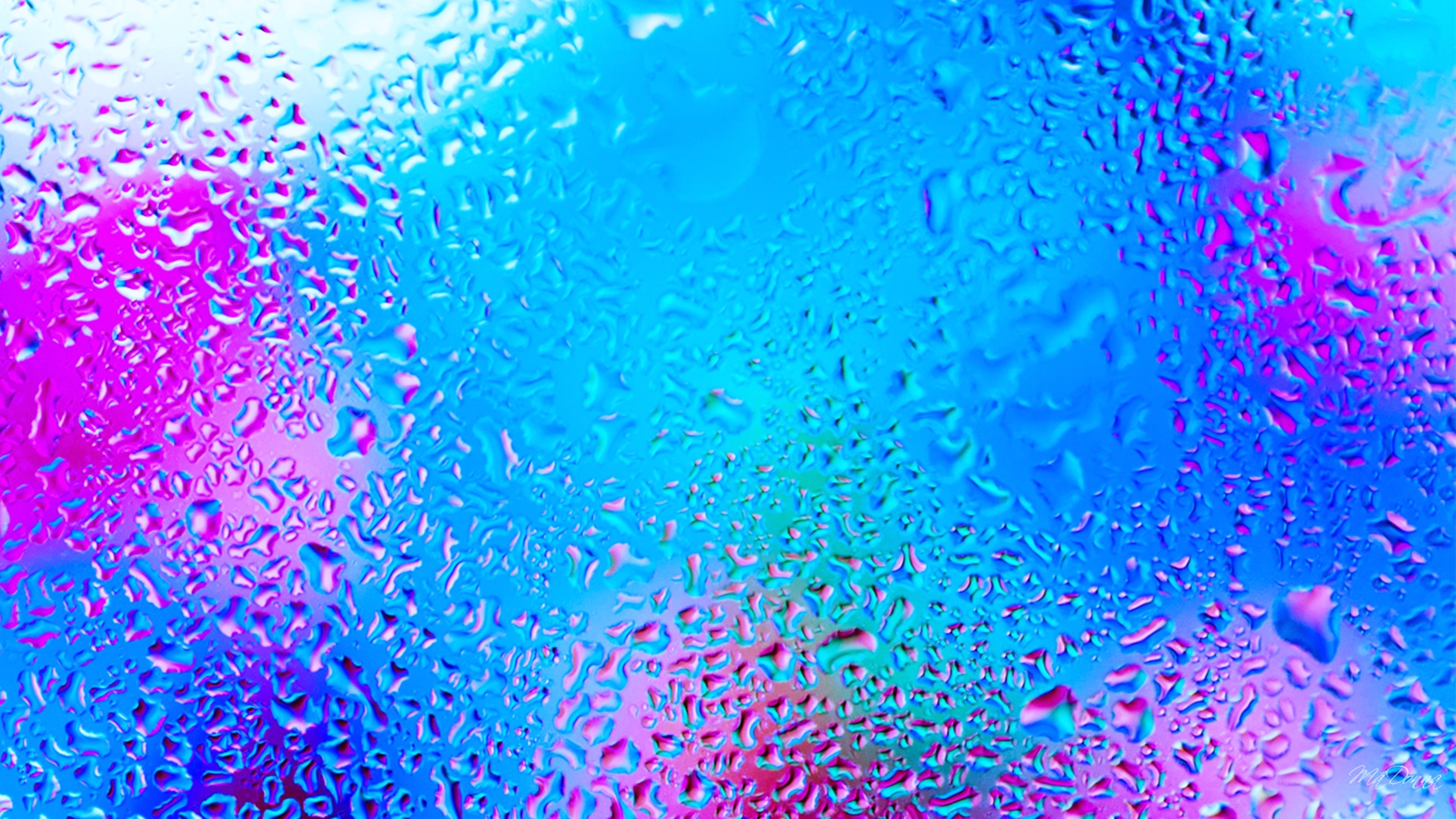 Colorful Water Droplets Abstract Background