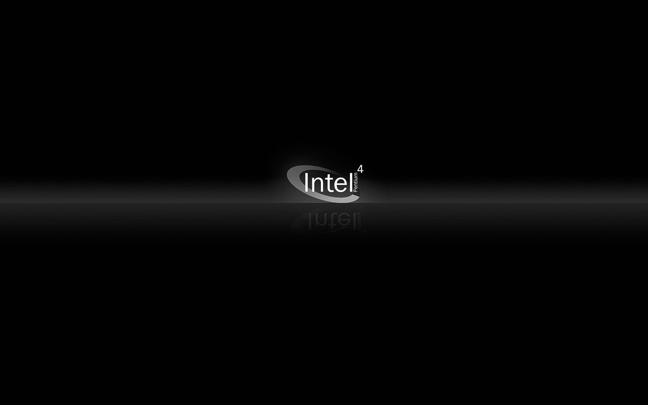 Intel Pentium Wallpaper Black Background With The