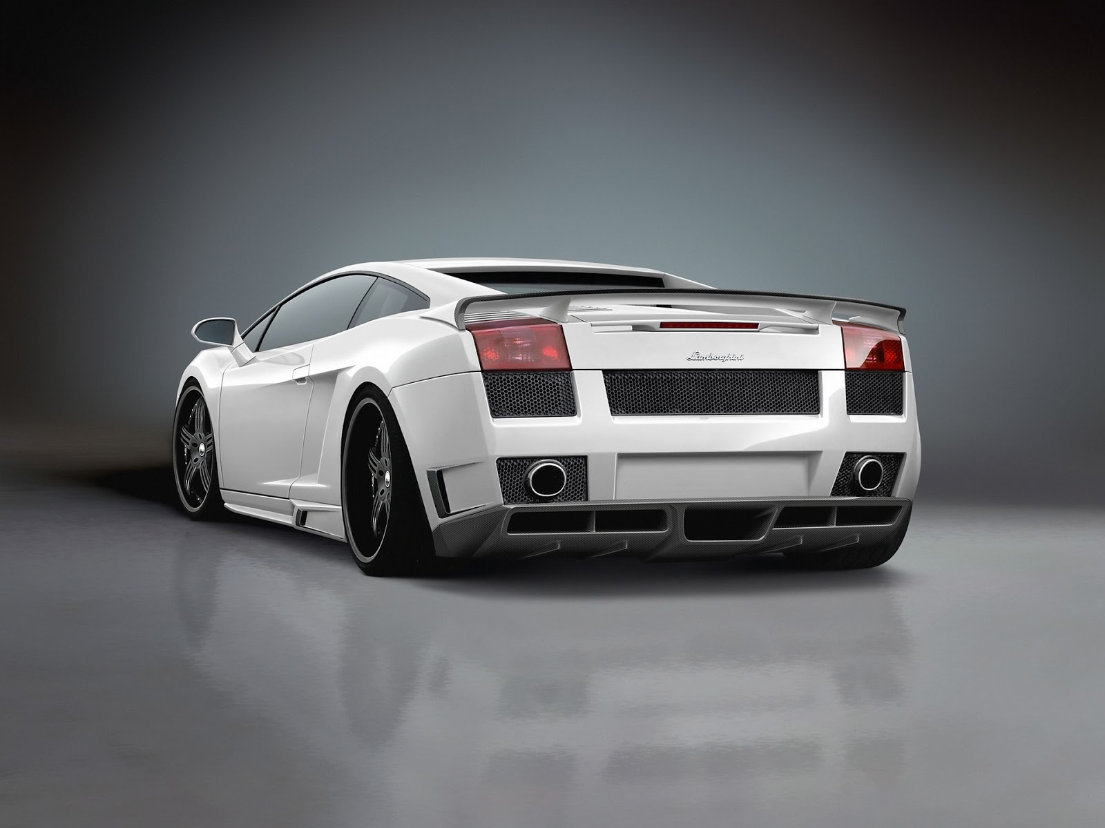 Wallpaper White Lamborghini Gallardo