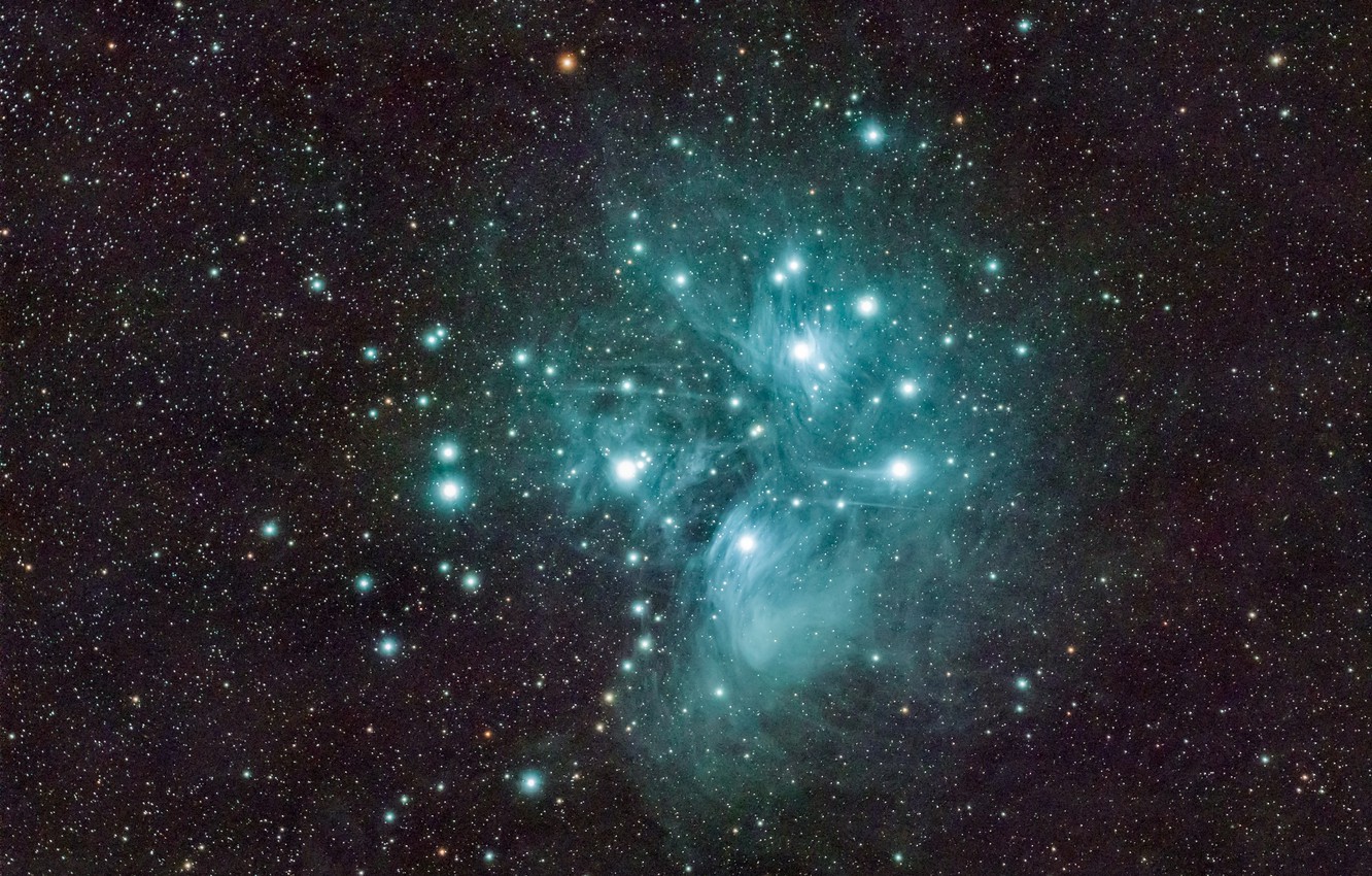 Wallpaper Space The Pleiades M45 Star Cluster In
