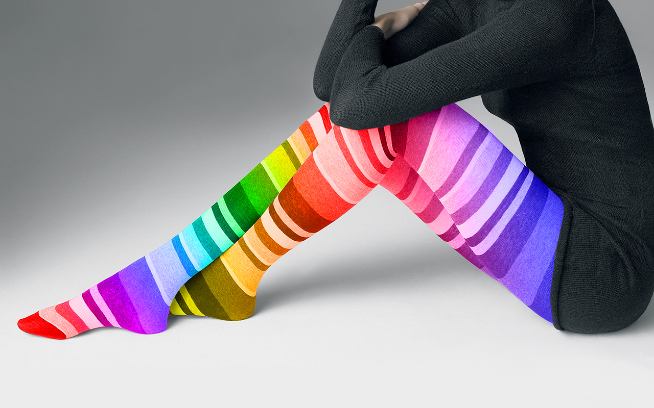 Rainbow Colored Stockings HD Wallpaper Epic Desktop Background