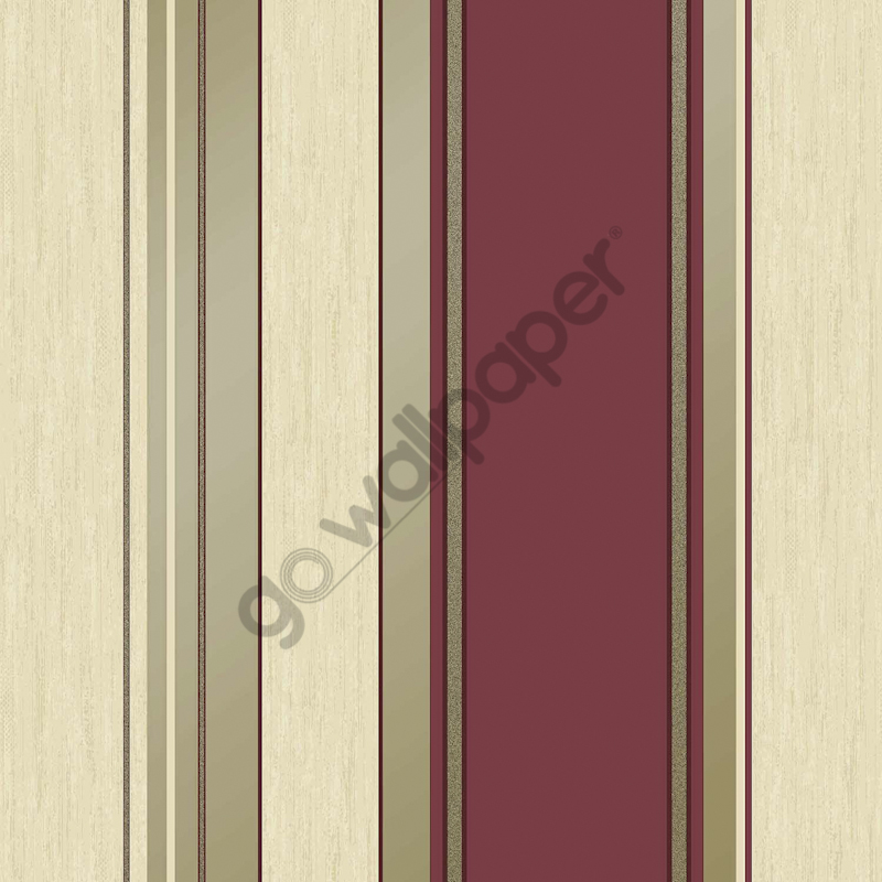 Vymura Synergy Glitter Stripe Wallpaper In Red And Gold M0803