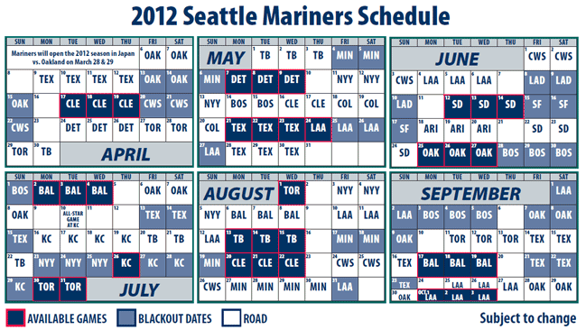 Mariners Schedule Wallpaper - WallpaperSafari