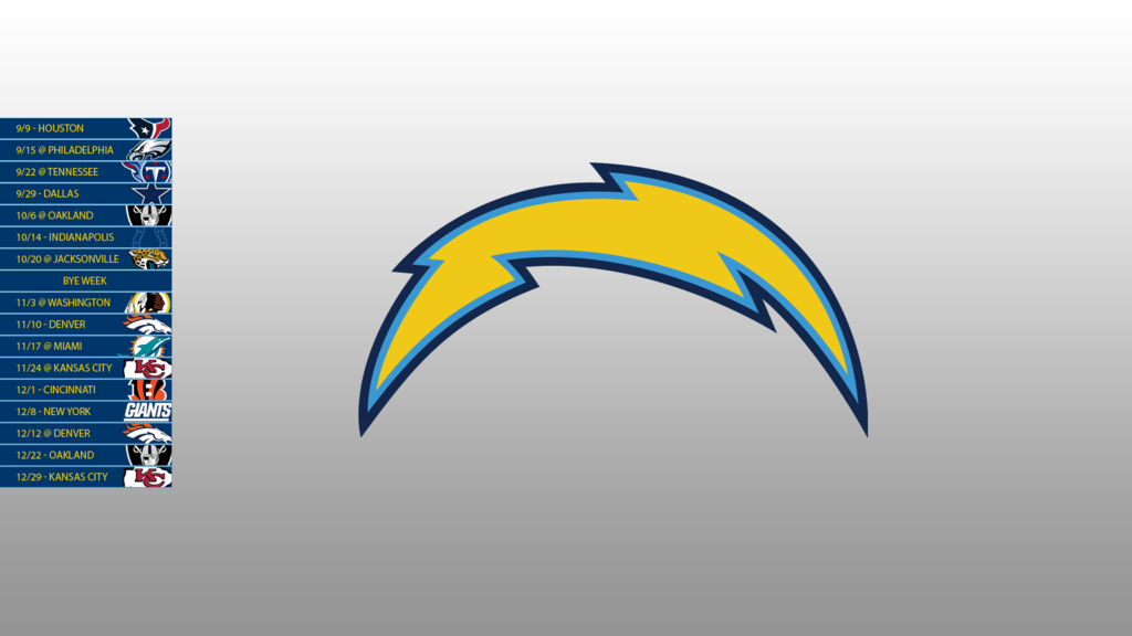 San Diego Chargers Schedule