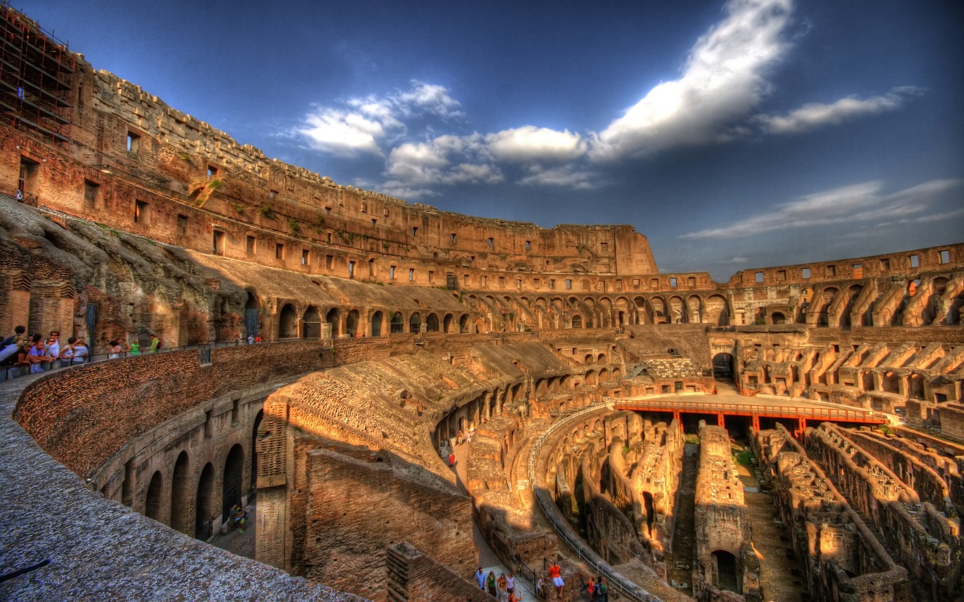 Wallpaper Colosseum Rome Italy Clouds HDr Roman Glad