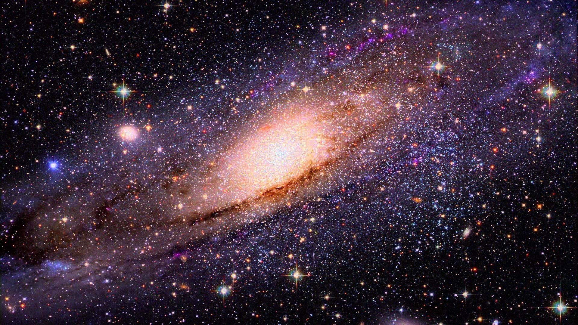 Stunning spiral galaxy with bright core and countless stars