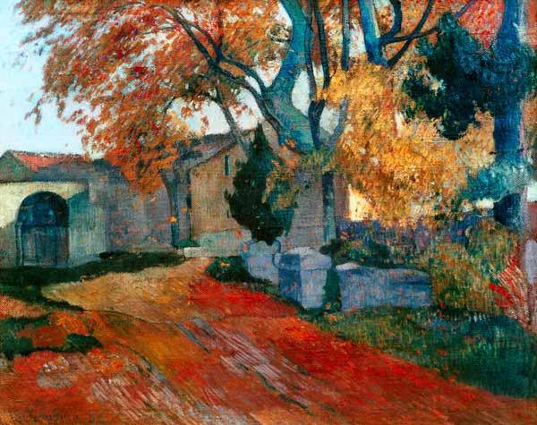 The Alyscamps in Arles   oil painting of Paul Gauguin as