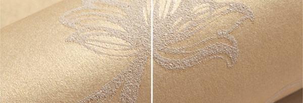 Victorian European Classic Vintage Glitter Damask Wallpaper Roll Gold