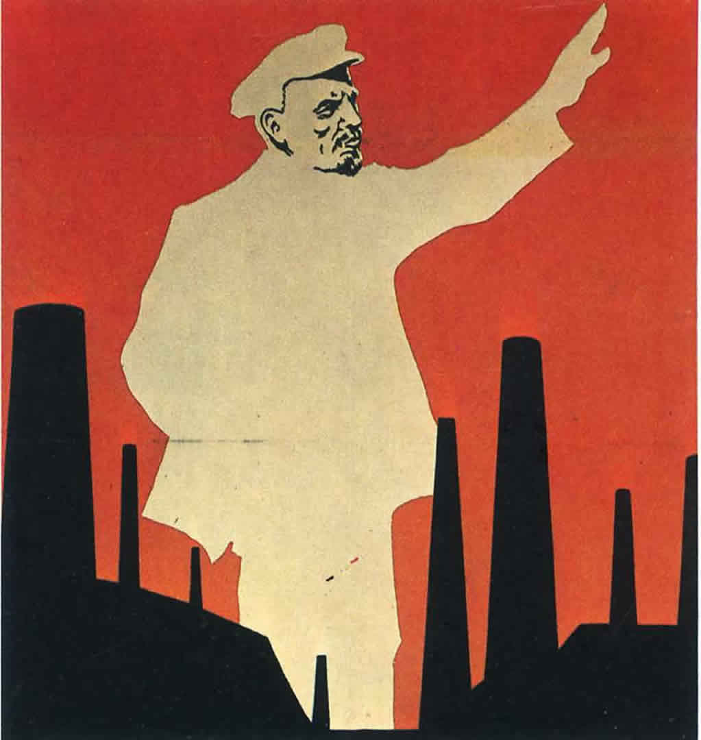 Munist Lenin Vintage Propaganda Posters Wallpaper Image