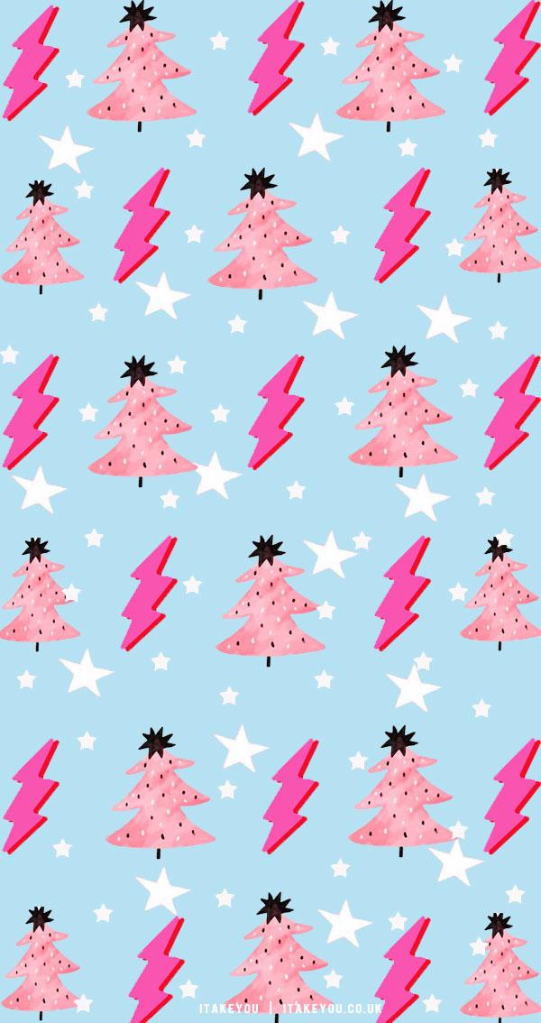 🔥 Download Preppy Christmas Wallpaper Ideas Pink Tree Light by ...