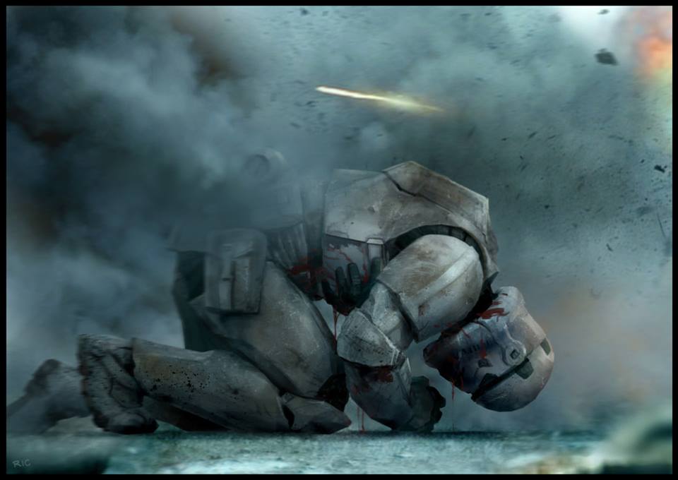 Action Packed Stormtrooper STAR WARS Art   Fire Assault GeekTyrant