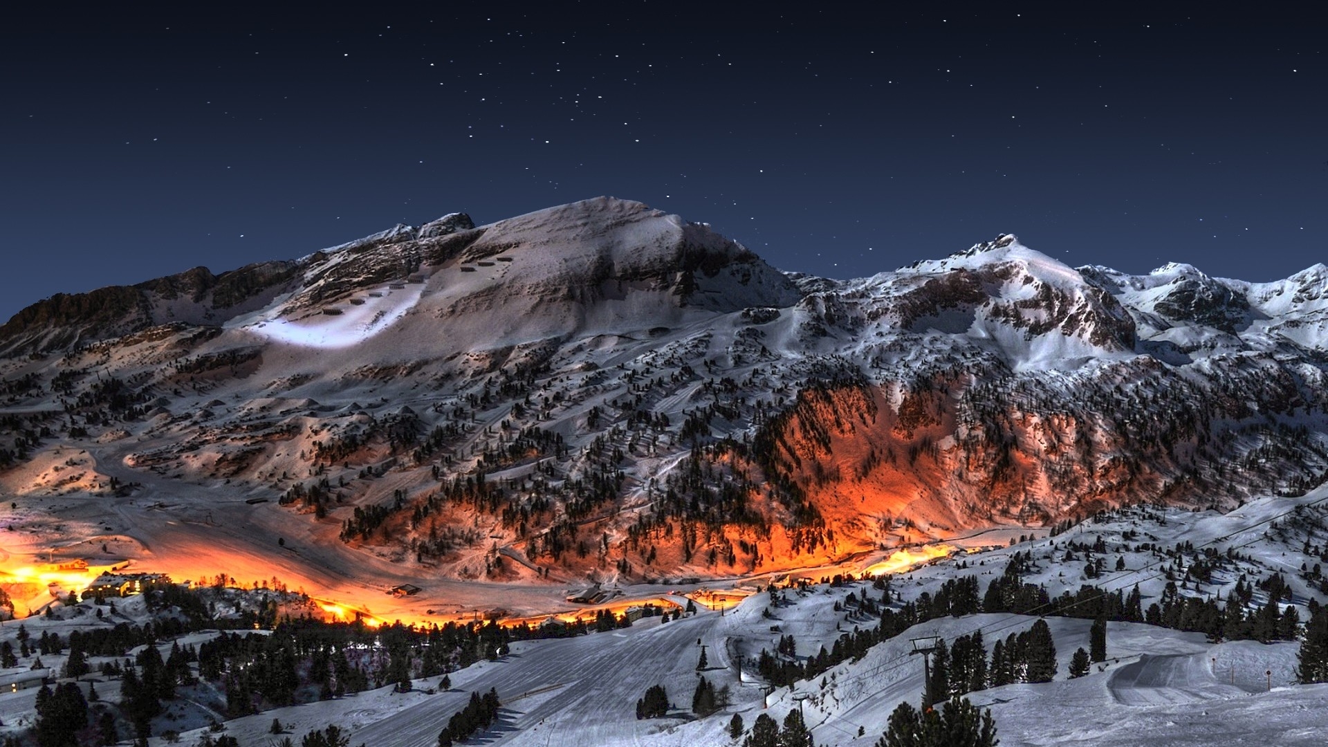 Ice Mountains Landscapes Snow Wallpaper