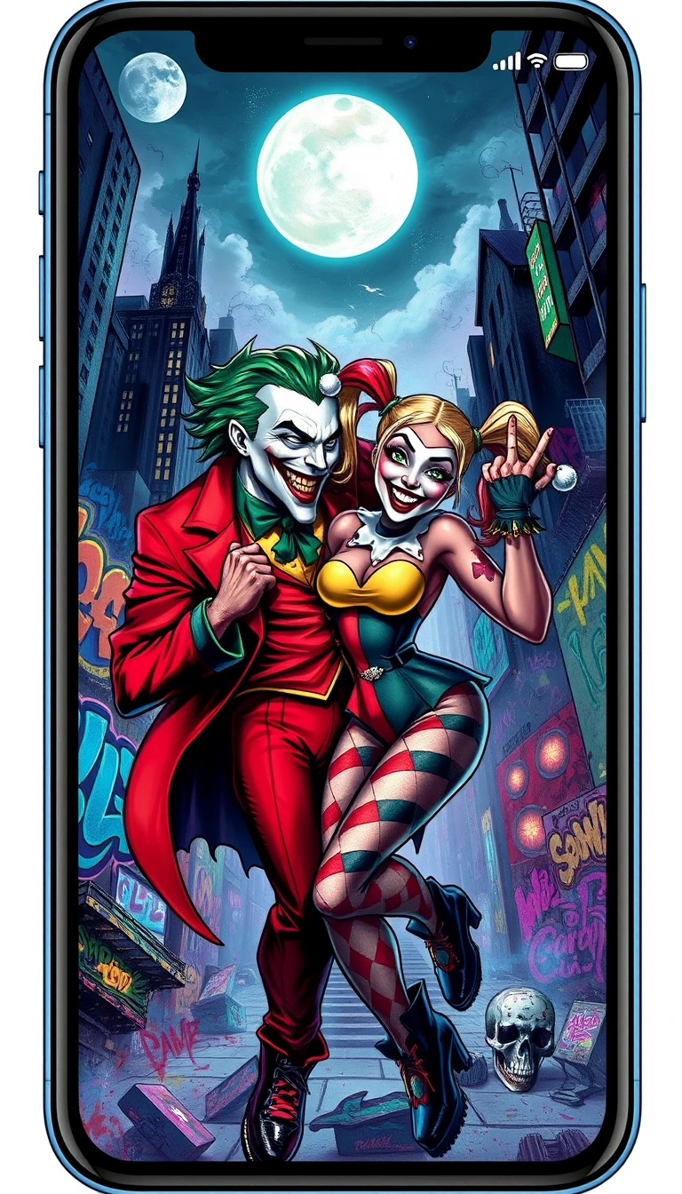 Joker And Harley Phone Wallpaper