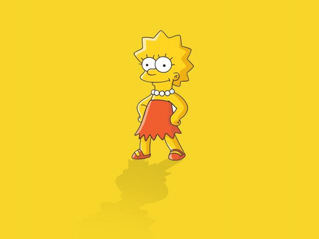 The Simpsons Lisa Simpson Yellow Background Wallpaper