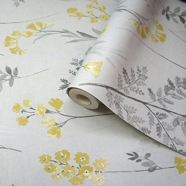 Grey And Yellow Wallpaper