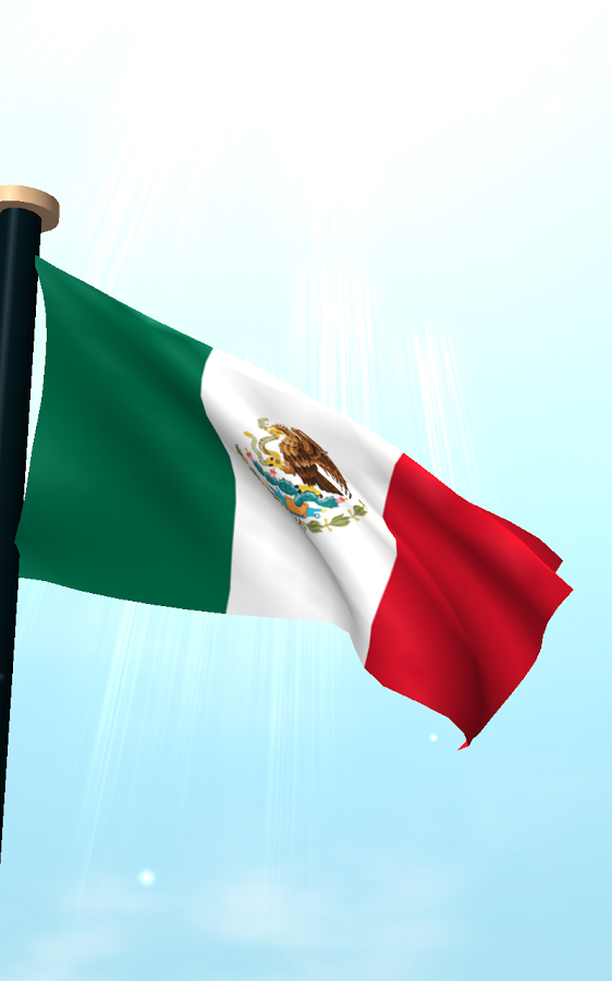 Mexico Flag 3D Free Wallpaper   screenshot