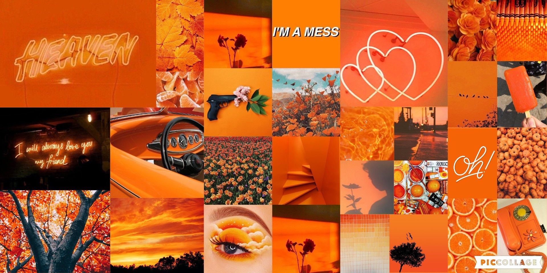 Orange Aesthetic Wallpaper For Laptop 4k