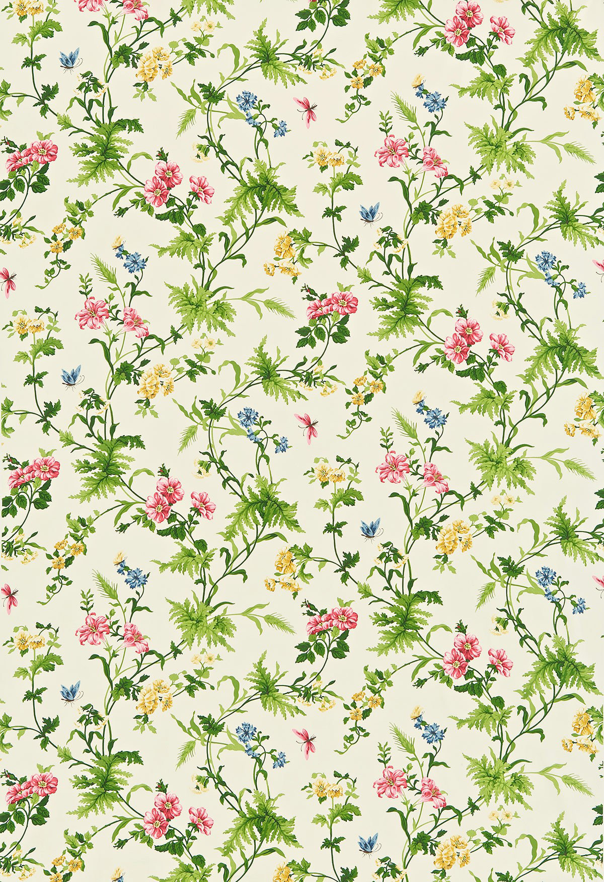 Primrose Hill By Sanderson Red Yellow Green Fabric