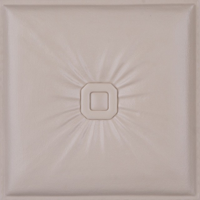 Dct Lrt02 Faux Leather Ceiling Tile Ivory By
