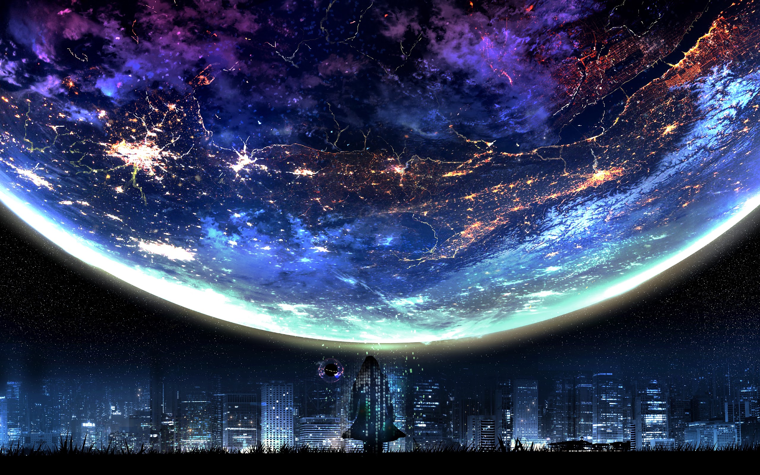 Pla Night City Landscape Scenery Anime 4k Wallpaper