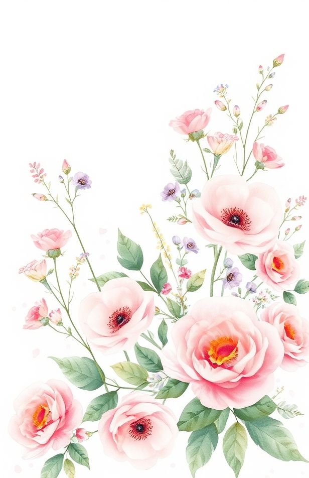 Watercolor Flowers Wallpaper