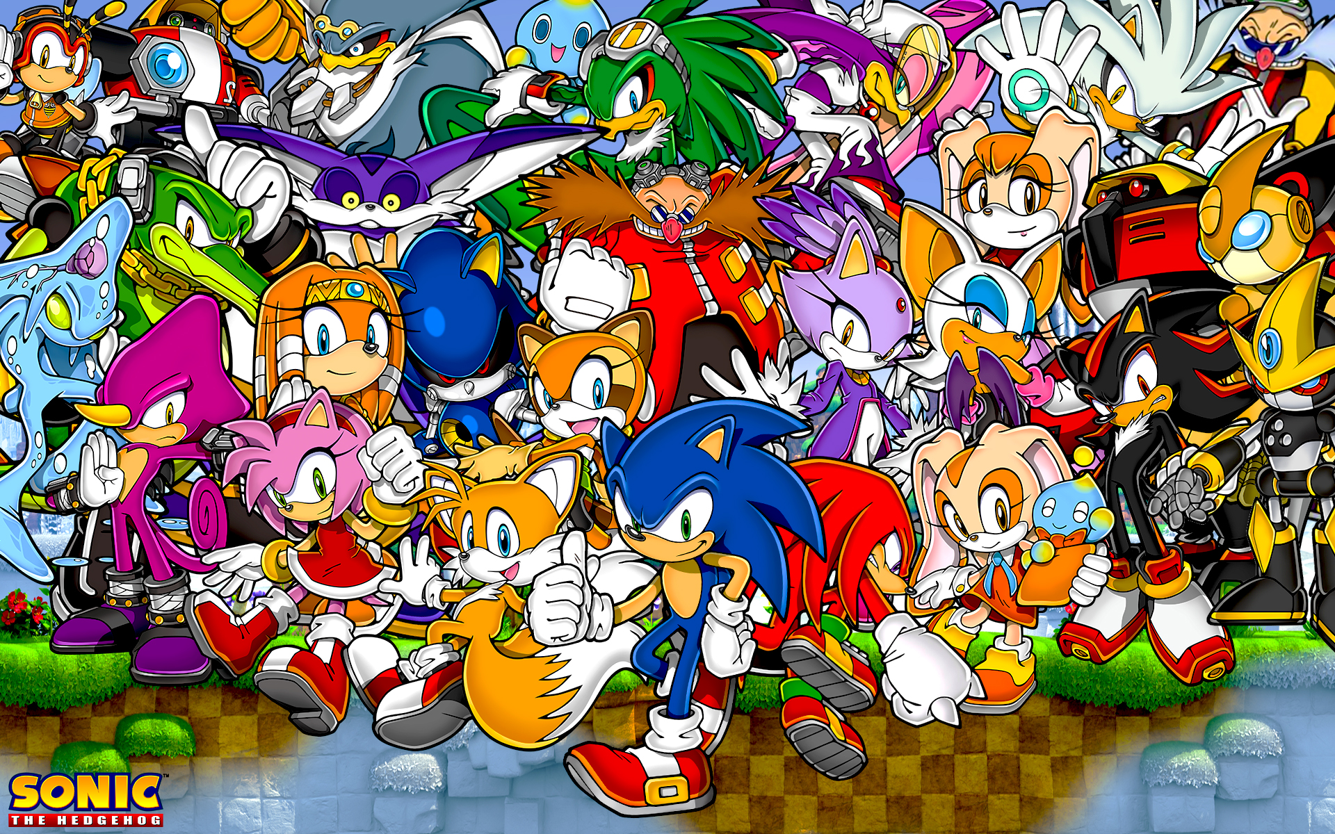 sonic the hedgehog and friends wallpaper by sonicthehedgehogbg d5x341d