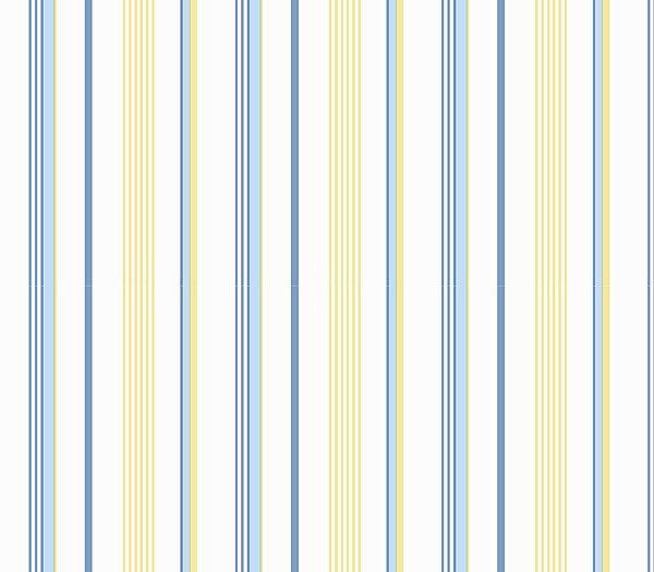 Interior Place Blue And Yellow Stripe Wallpaper