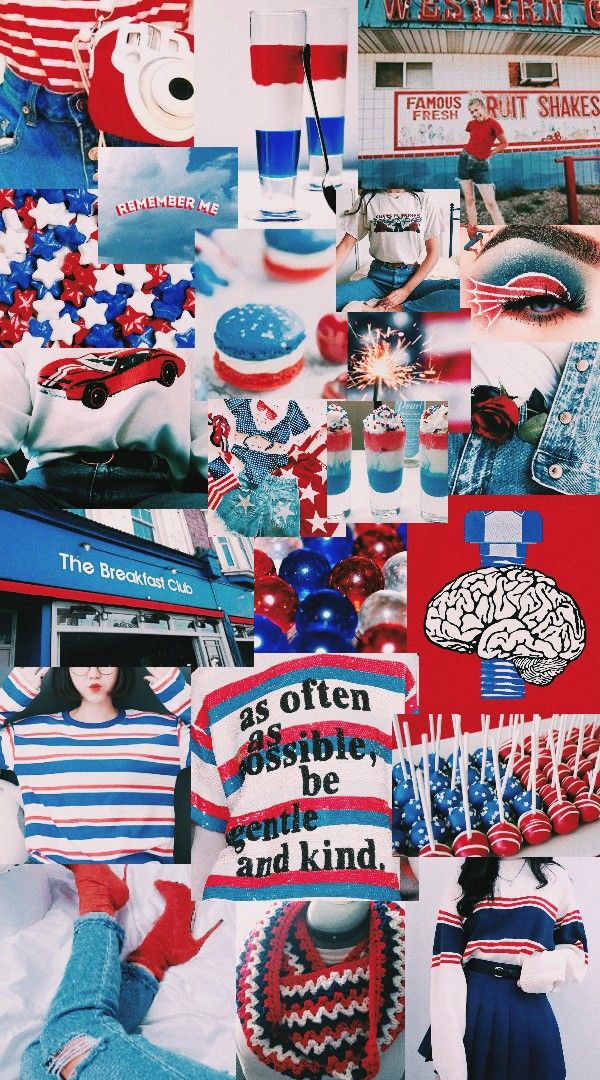 white red and blue aesthetic Blue and white wallpaper Red