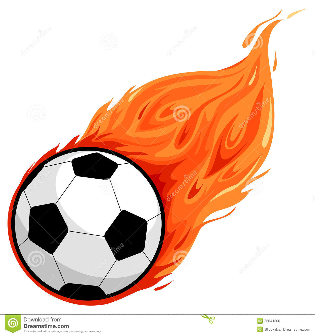 Soccer Ball Fire Burning Jpg