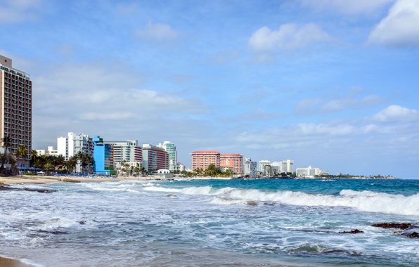 Wave San Juan Puerto Rico Usa Beach Wallpaper Photos Pictures