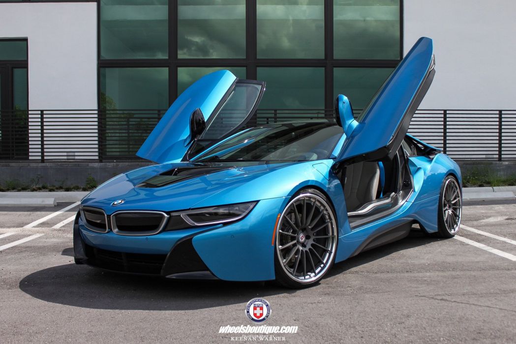 Bmw I8 Cars Electric Coupe Blue Wheels Hre Wallpaper