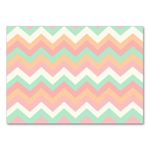 Modern Pastel Mint Green Coral Pink Stripe Chevron Pack Of Chubby