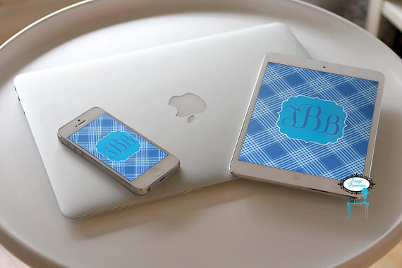 Monogram Cell Phone And Tablet Wallpaper Personalized