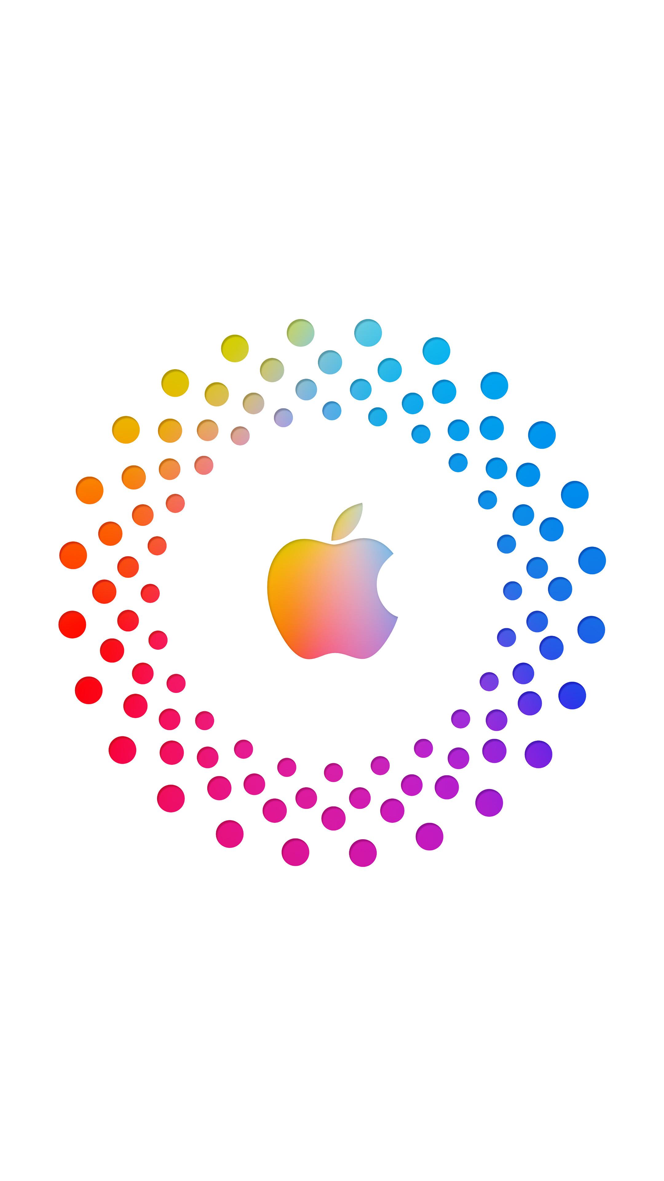 Apple Logo White Background Wallpaper iPhone Phone 4k 6690e