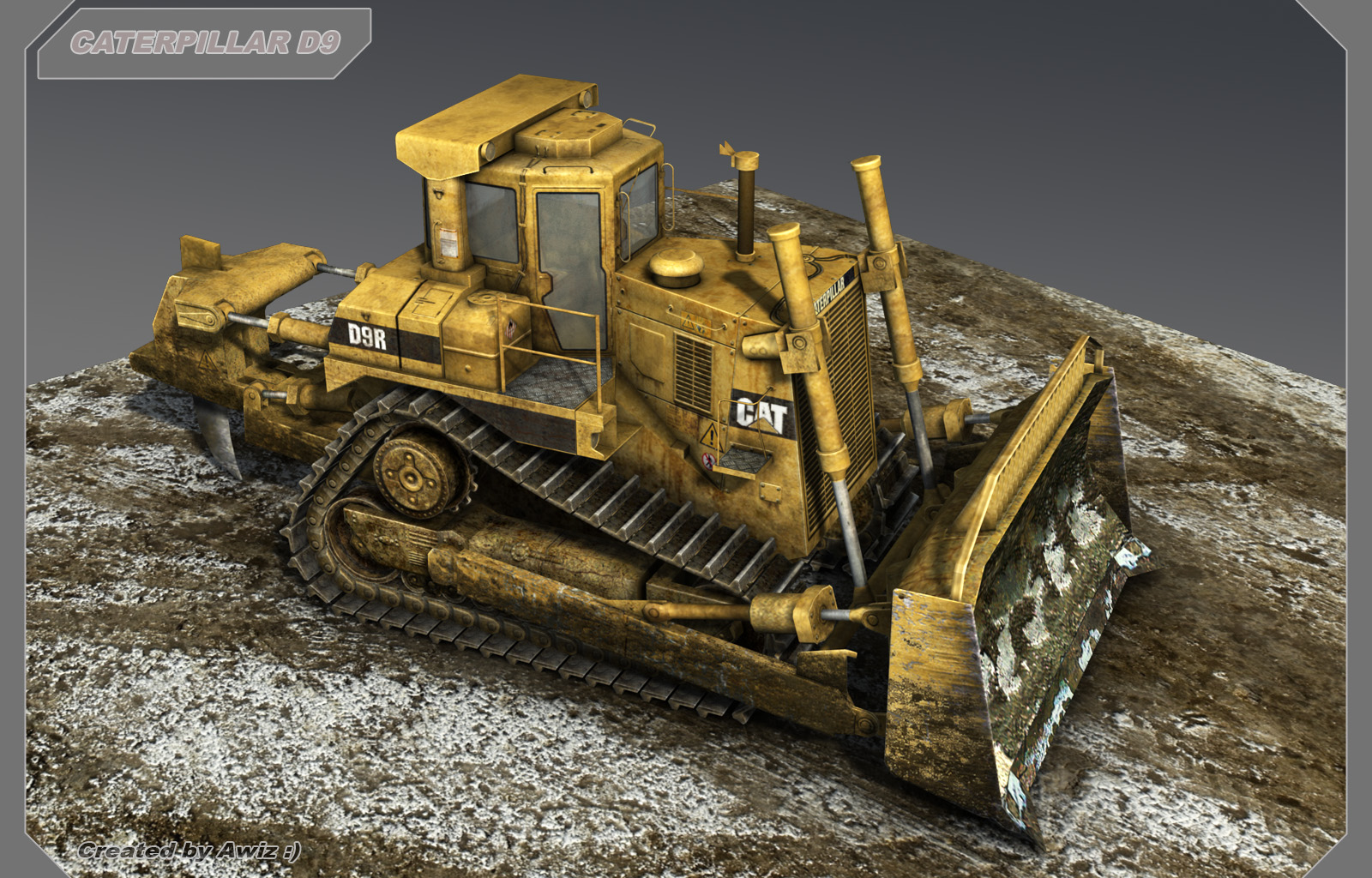 Bulldozer Caterpillar D9 by Awiz 1600x1024