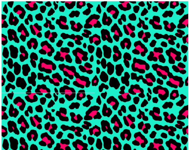 Blue Pink Cheetah Print Multi