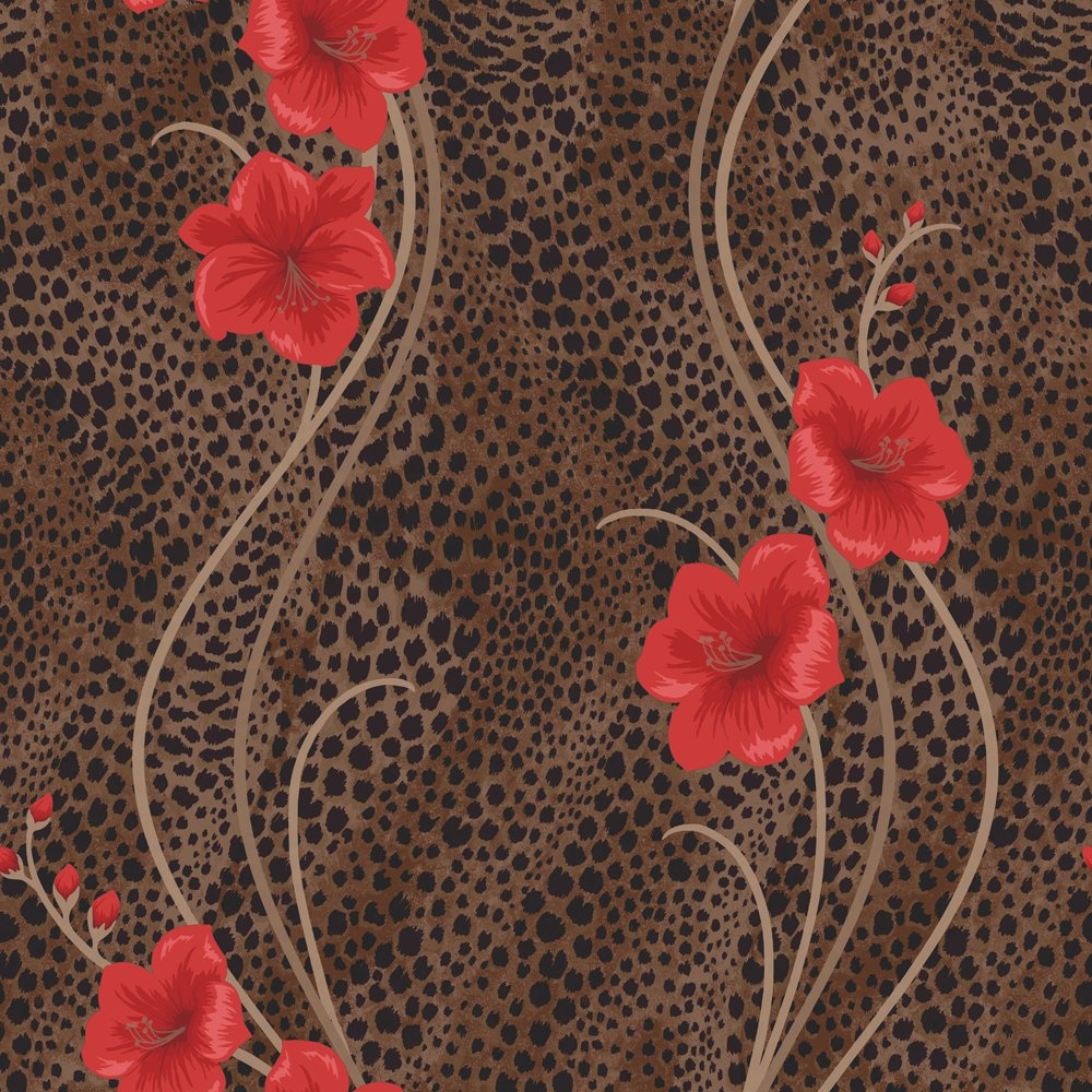 Wallpaper Chocolate Brown Red Fine Decor From I Love Uk