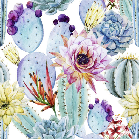 Watercolor Cactus Removable Wallpaper From Walls Need Love