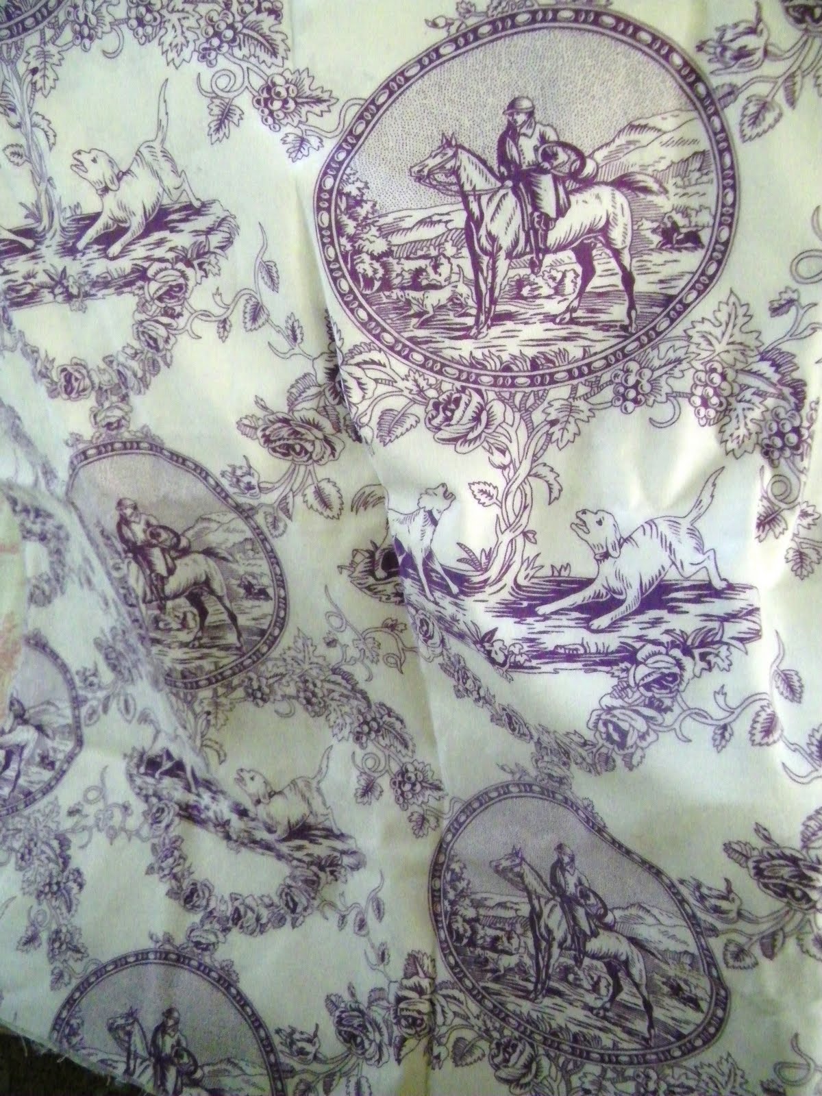 Purple Toile Valance For The Kitchen