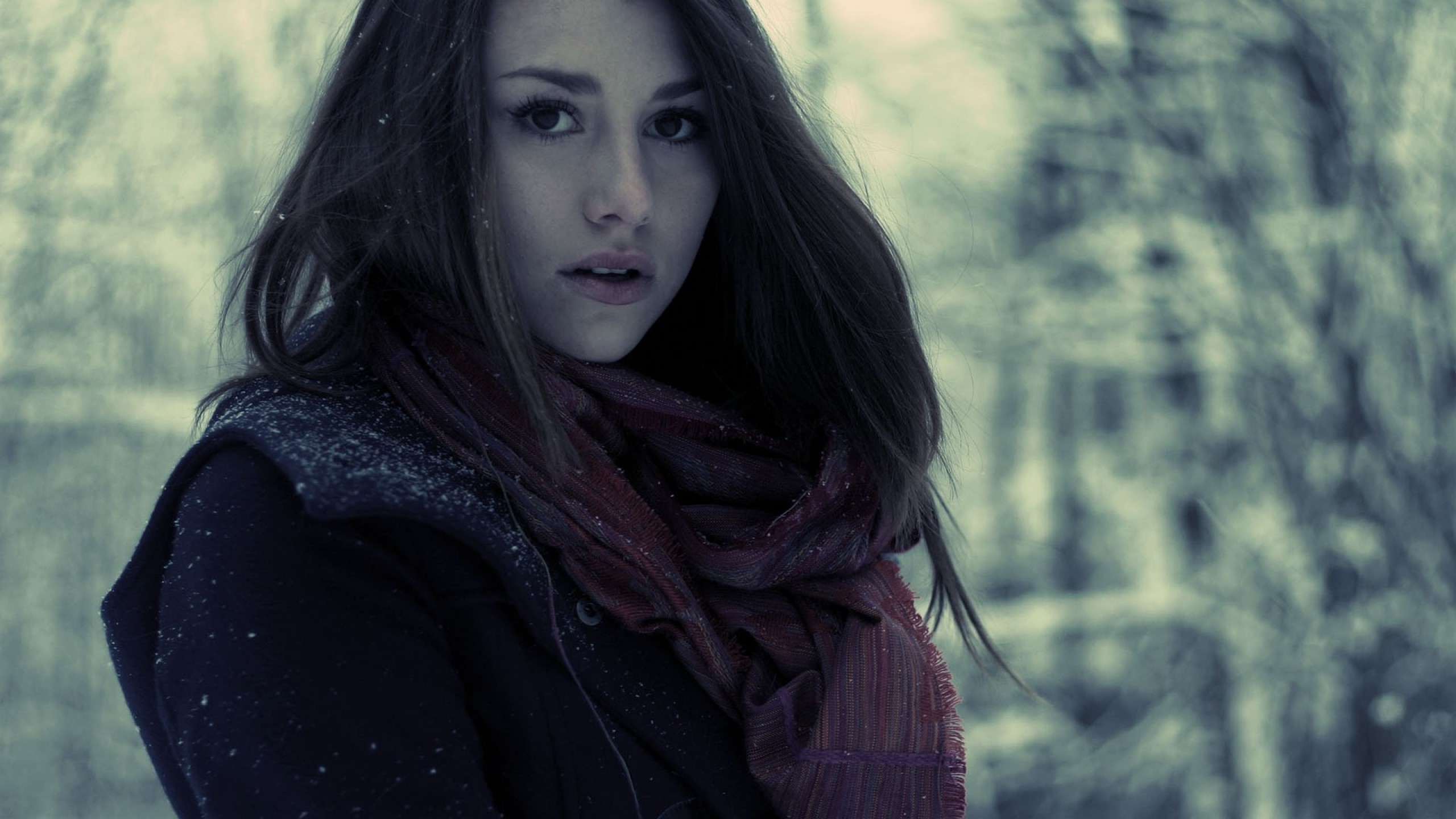 Brunette Woman Beautiful Hd Wallpaper