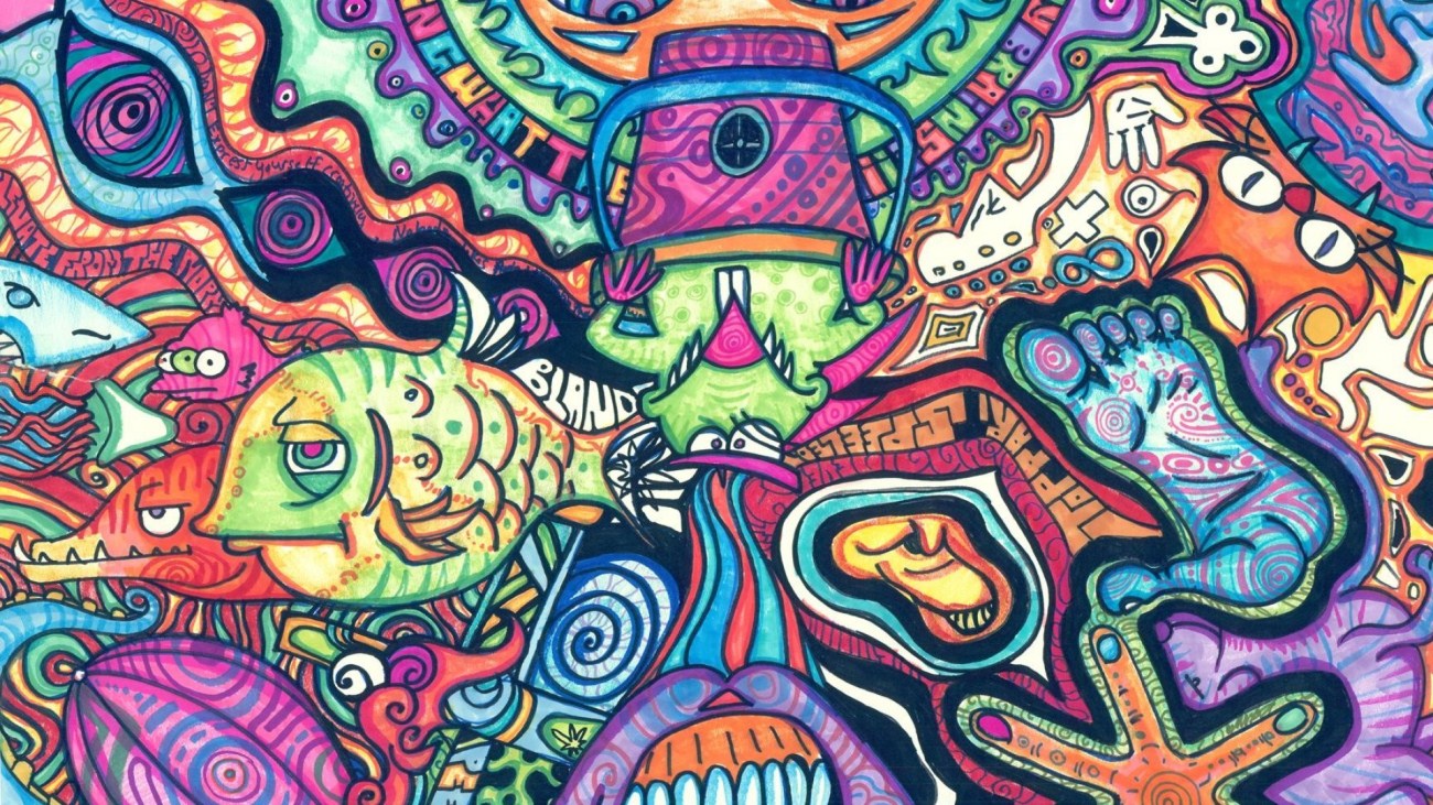 Psychedelic Weed Background