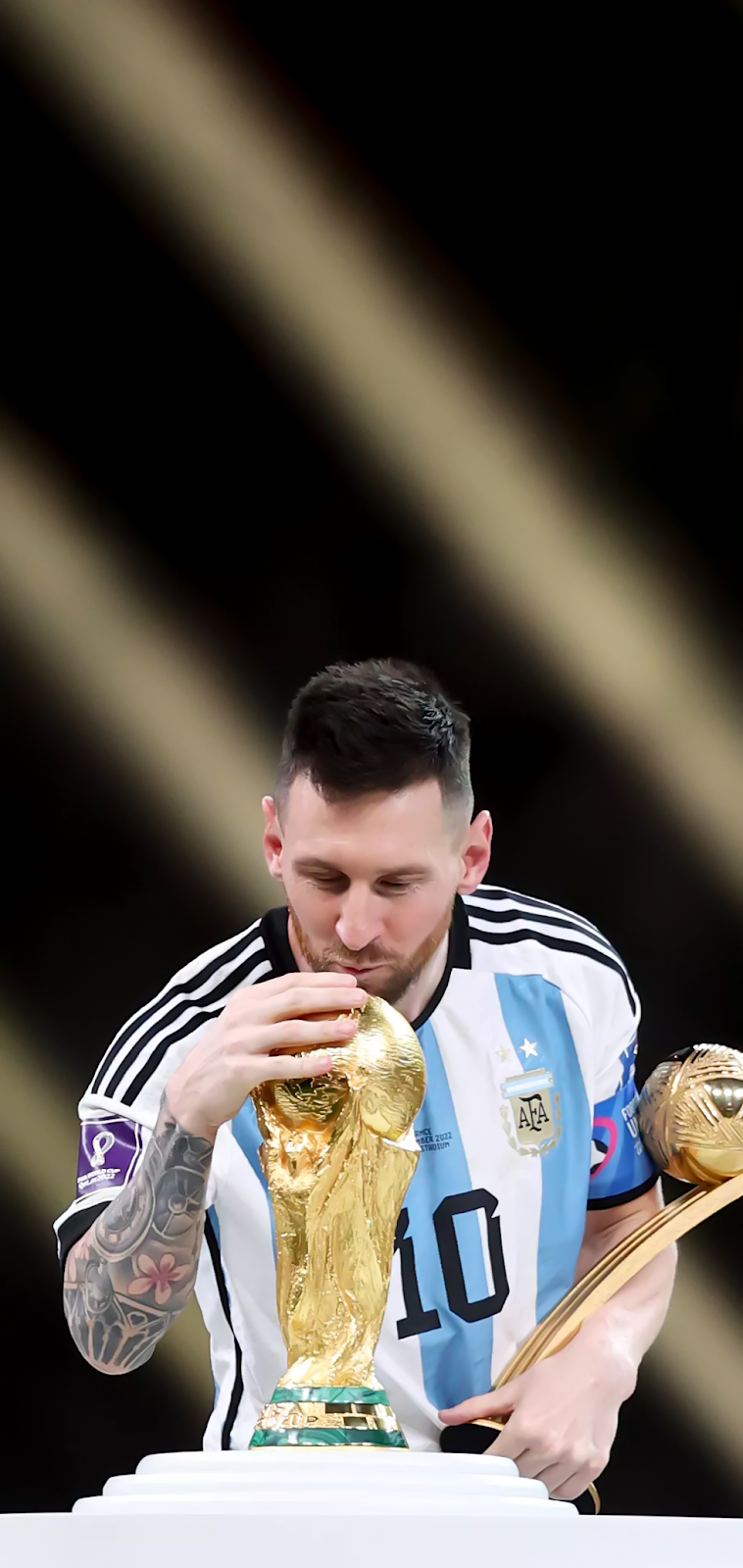 Lionel Messi 2022 World Cup Images  HD Wallpapers For Free Download LM10  HD Photos in Argentina Jersey with WC Trophy Pictures to Share Online    LatestLY