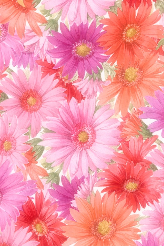 Cute Pink Flowers Iphone 4 Wallpapers Free 640x960 Nice Hd Iphone 4